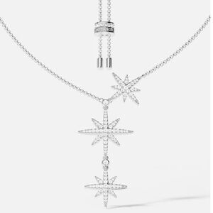 APM Monaco  METEORITES Triple Météorites Adjustable Necklace Sterling Silver